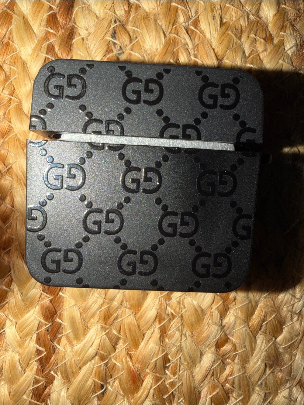 Gucci Matte Black GG Monogram AirPods Case